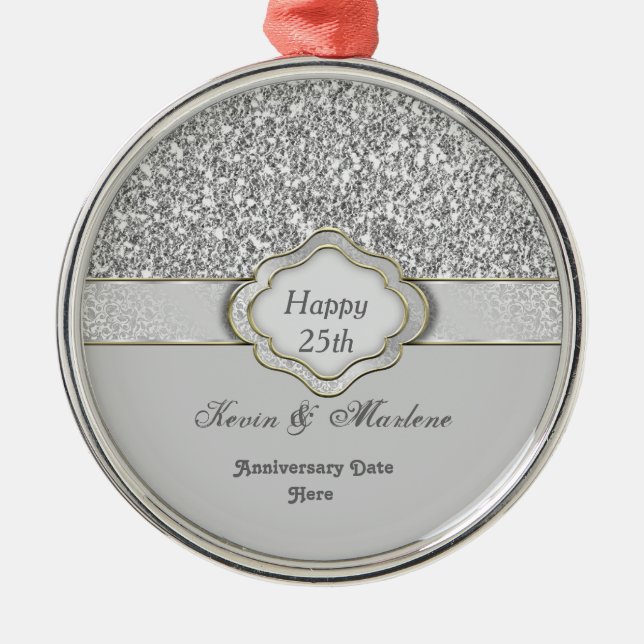 ORNAMENTO del REGALO del ANIVERSARIO del (Frente)