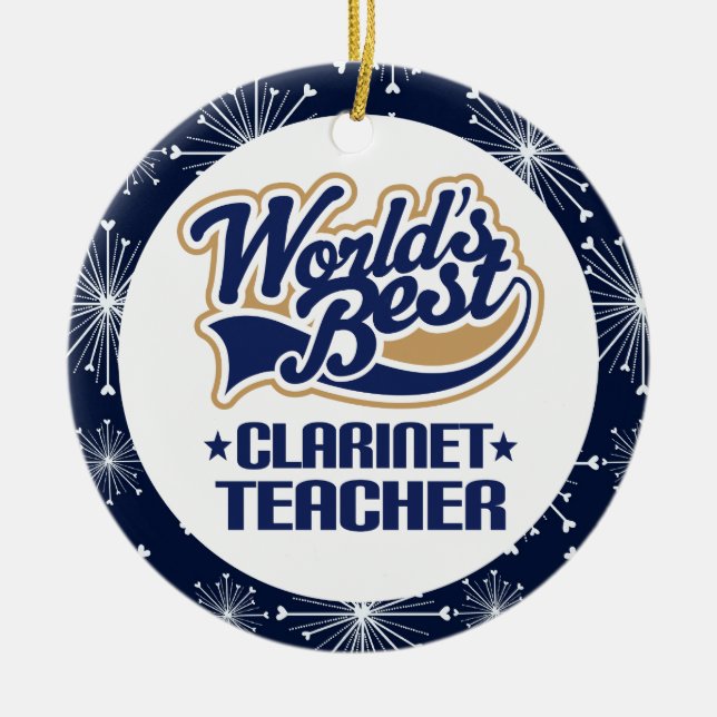 Ornamento del regalo del profesor del Clarinet (Frente)