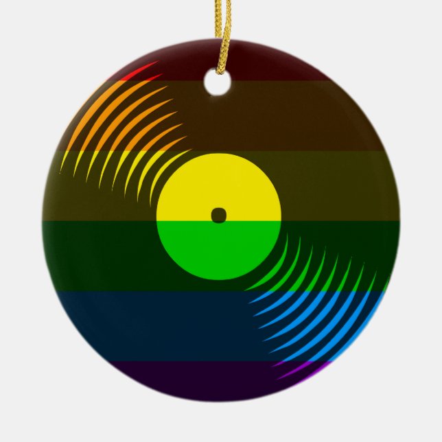 Ornamento del registro de vinilo retro del tigre d (Frente)