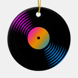 Ornamento del registro de vinilo retro del tigre d