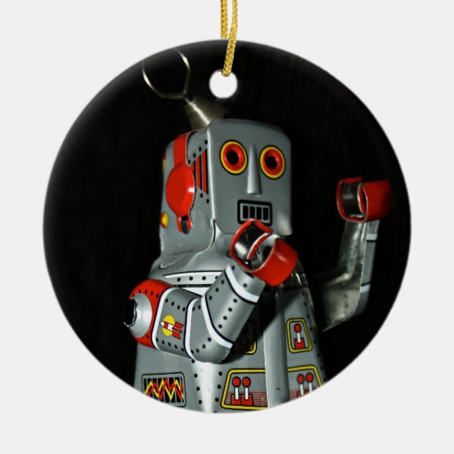 Ornamento del robot de la lata (Frente)