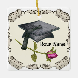Ornamento del Rosa del tapón de graduación