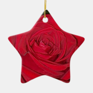 Ornamento del rosa rojo