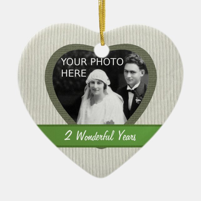 Ornamento del segundo aniversario del Boda (Frente)