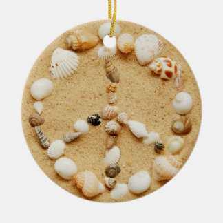 Ornamento del signo de la paz del Seashell
