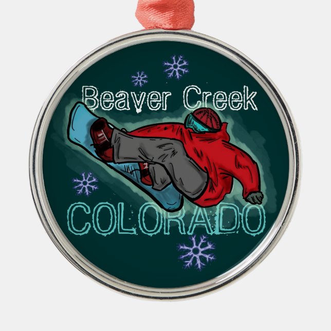 Ornamento del snowboarder de Colorado del Beaver (Frente)