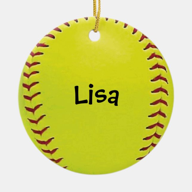 Ornamento del softball de Fastpitch (Frente)