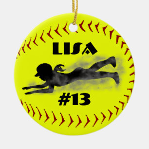 Ornamento del softball de Fastpitch