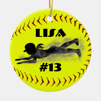 Ornamento del softball de Fastpitch