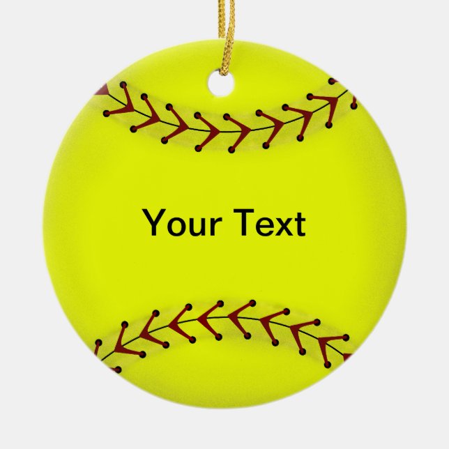 Ornamento del softball de Fastpitch (Frente)