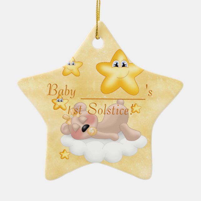 Ornamento del solsticio de Baby's1st (Frente)