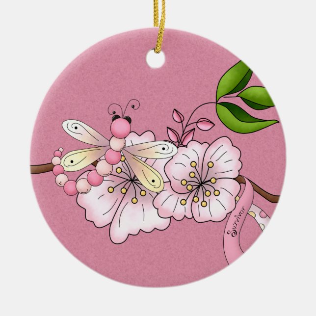 Ornamento del superviviente del cáncer de pecho (Frente)