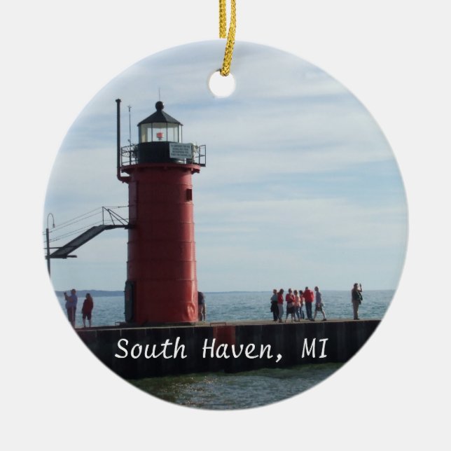 Ornamento del sur del faro de Michigan del asilo (Frente)