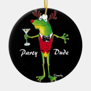 Ornamento del tipo del fiesta del Froggy