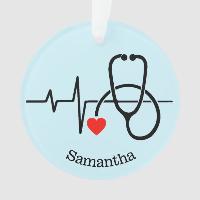 Ornamento del trabajador de salud de la enfermera  (Anverso)