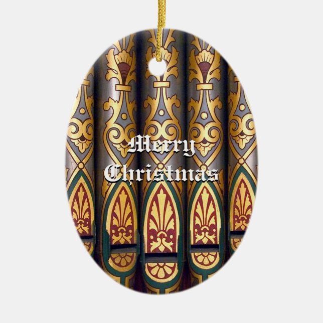 Ornamento del tubo de órgano del navidad (Frente)