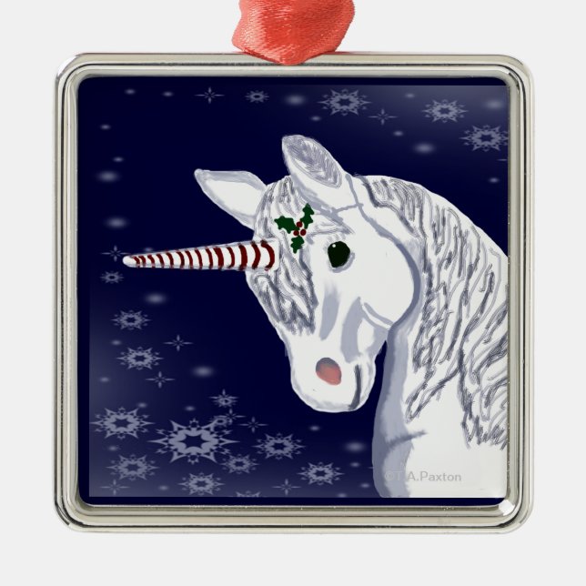 Ornamento del unicornio del navidad (Frente)