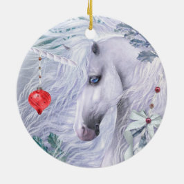 Ornamento del unicornio del navidad