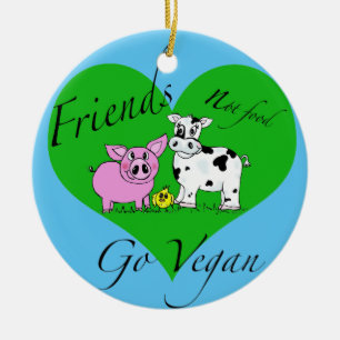 Ornamento del vegano de la comida de los amigos no