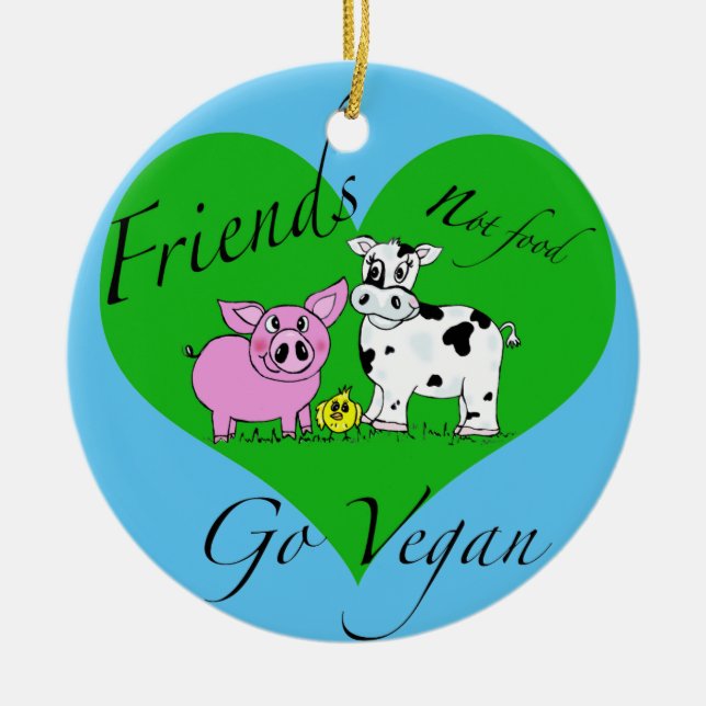 Ornamento del vegano de la comida de los amigos no (Frente)