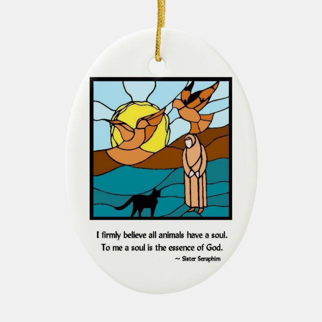 Ornamento del vidrio manchado de los Seraphim de (Frente)