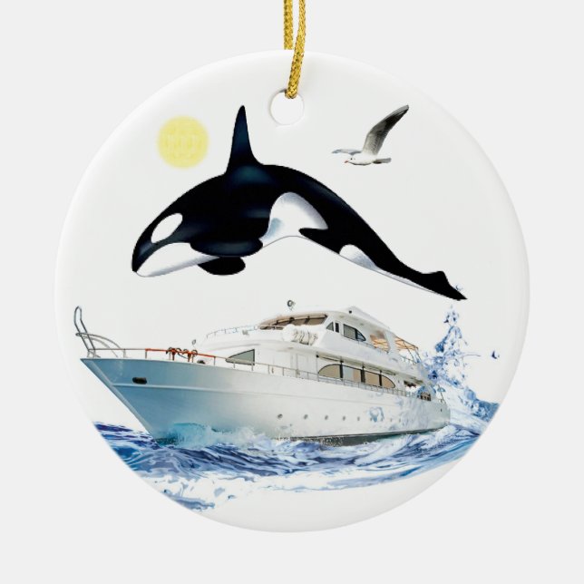 Ornamento del vigilante de la ballena (Frente)
