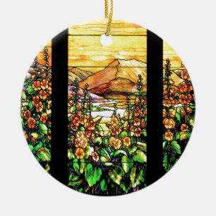 Ornamento del vitral de Nouveau del arte de