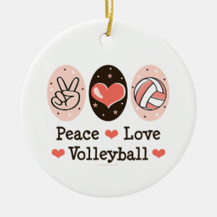 Ornamento del voleibol del amor de la paz