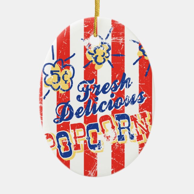 Ornamento delicioso fresco de las palomitas - (Frente)