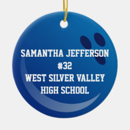 Ornamento deportivo de bolera redonda personalizad