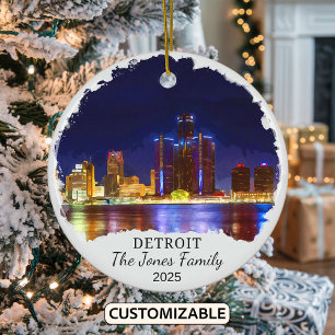 Ornamento Detroit personalizado, estado de Michiga