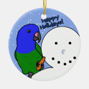 Ornamento dirigido azul de Pionus del muñeco de