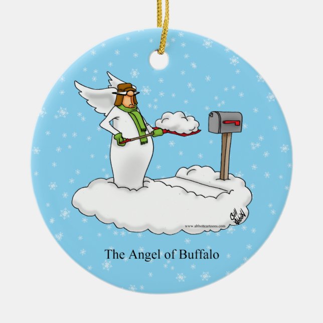 Ornamento divertido Angel Of Buffalo Xmas (Frente)