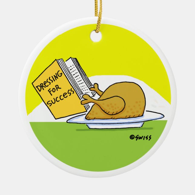 Ornamento divertido de árboles navideños del asado (Frente)