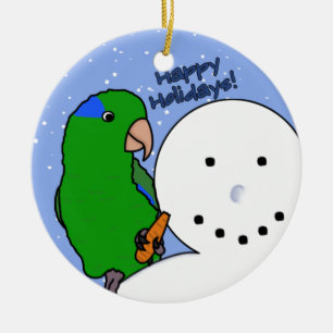 Ornamento divertido de Parrotlet del muñeco de