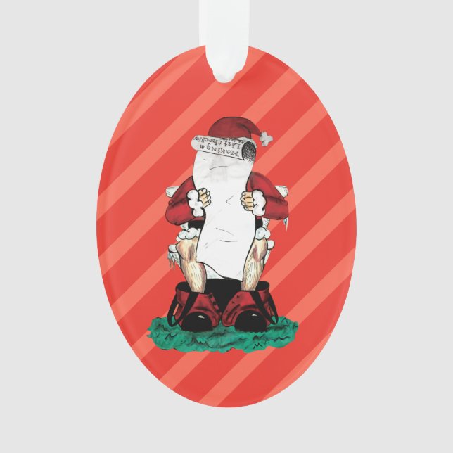 Ornamento divertido de Santa (Anverso)