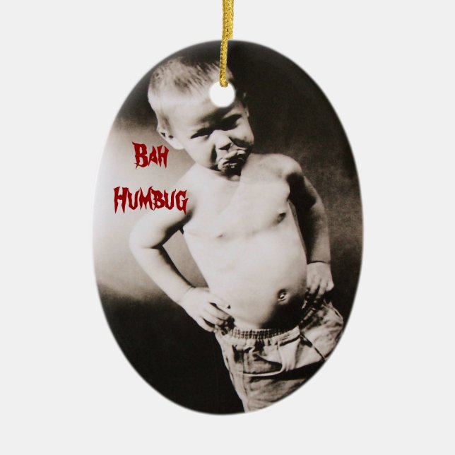 Ornamento divertido del día de fiesta del muchacho (Frente)
