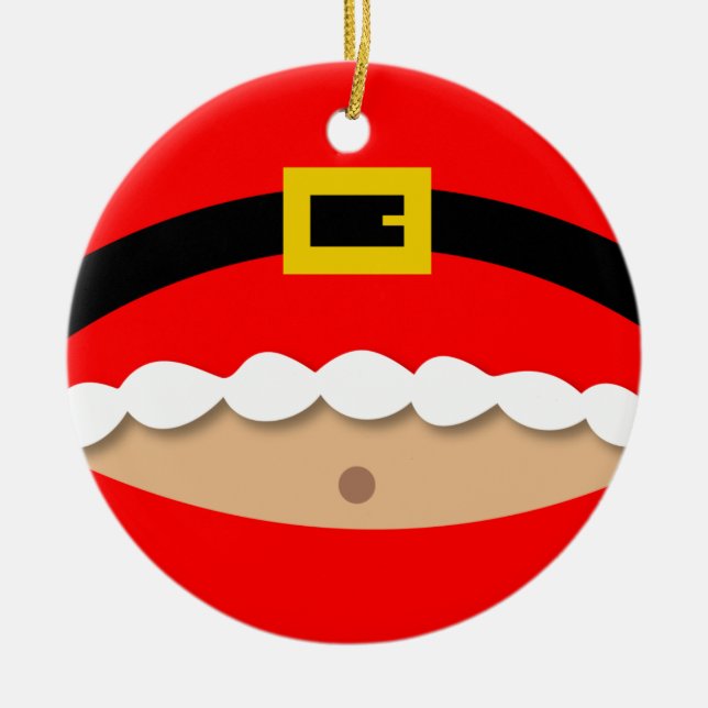 Ornamento divertido del juego de Papá Noel (Frente)