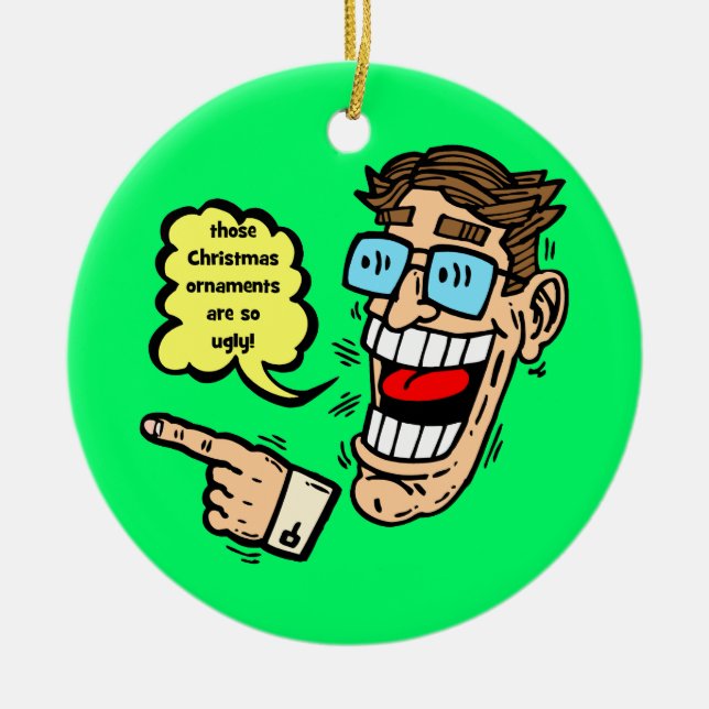 ornamento divertido del navidad (Frente)