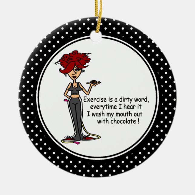 Ornamento divertido del navidad del humor del (Frente)
