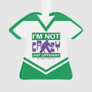 Ornamento divertido del portero del hockey del