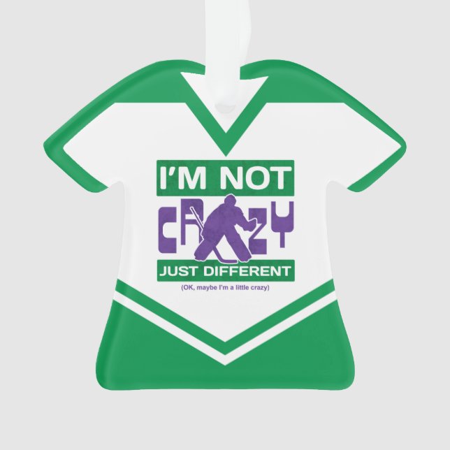 Ornamento divertido del portero del hockey del (Anverso)