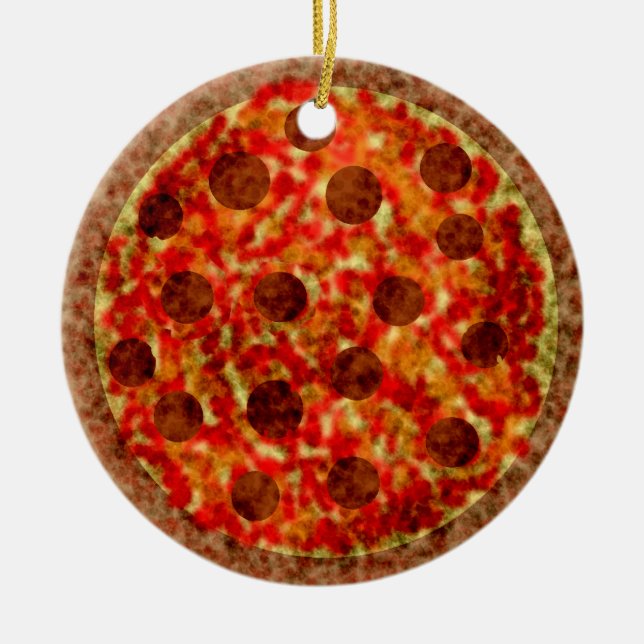 Ornamento divertido italiano-americano de la pizza (Frente)