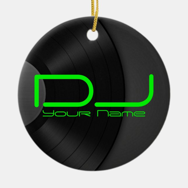 Ornamento DJ con fondo de Vinyl (Frente)