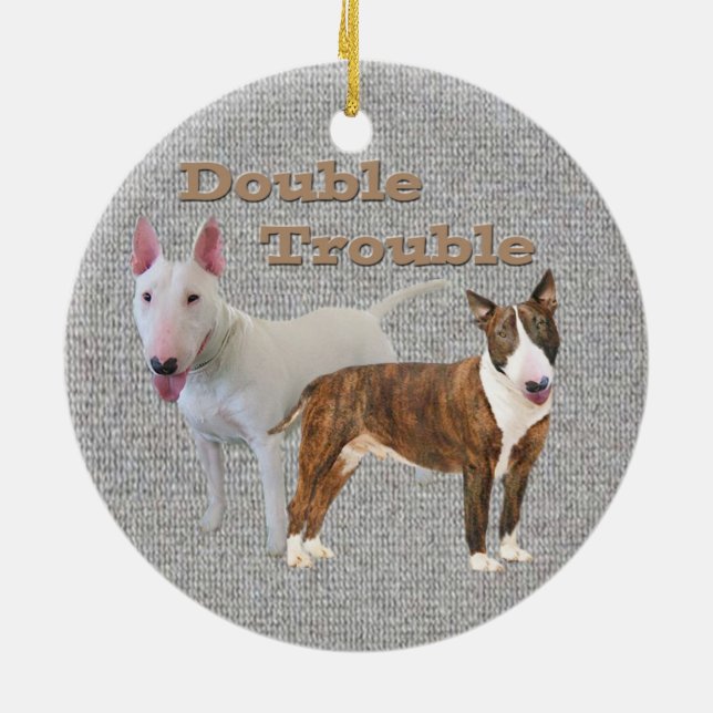 Ornamento doble del problema de bull terrier (Atrás)