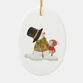 Ornamento dorado de Snowman