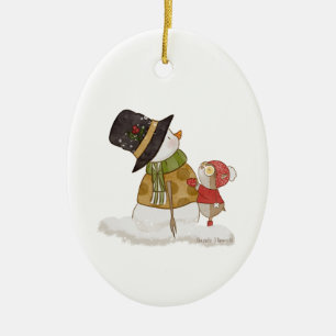 Ornamento dorado de Snowman