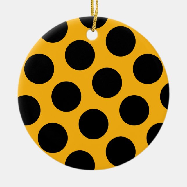 Ornamento dotado con polka negro (Frente)