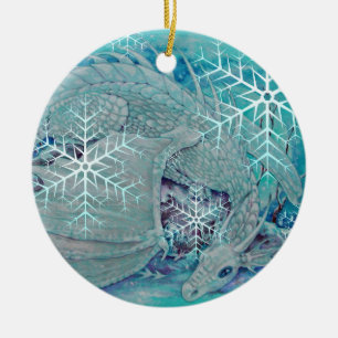 Ornamento - dragón del invierno del día de fiesta