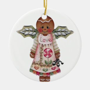 Ornamento dulce del ángel del amor del pan de